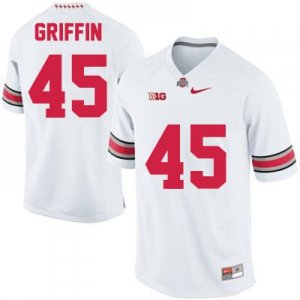 Men's NCAA Ohio State Buckeyes Archie Griffin #45 College Stitched Authentic Nike White Football Jersey VC20K21CG